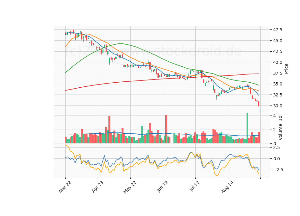 6 Month Candle Stick Diagram