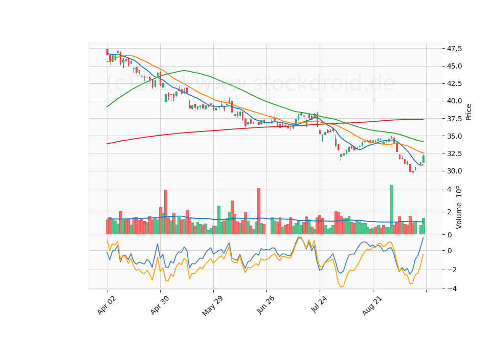 6 Month Candle Stick Diagram